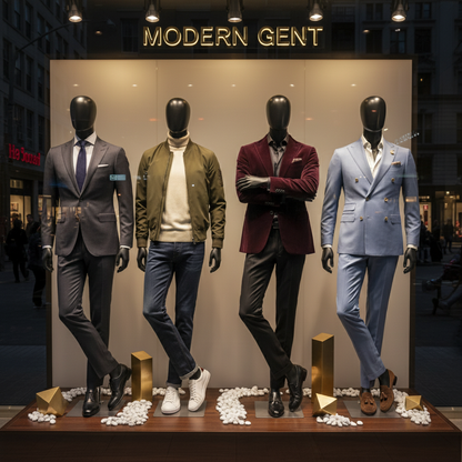 橱窗服装展示场景图