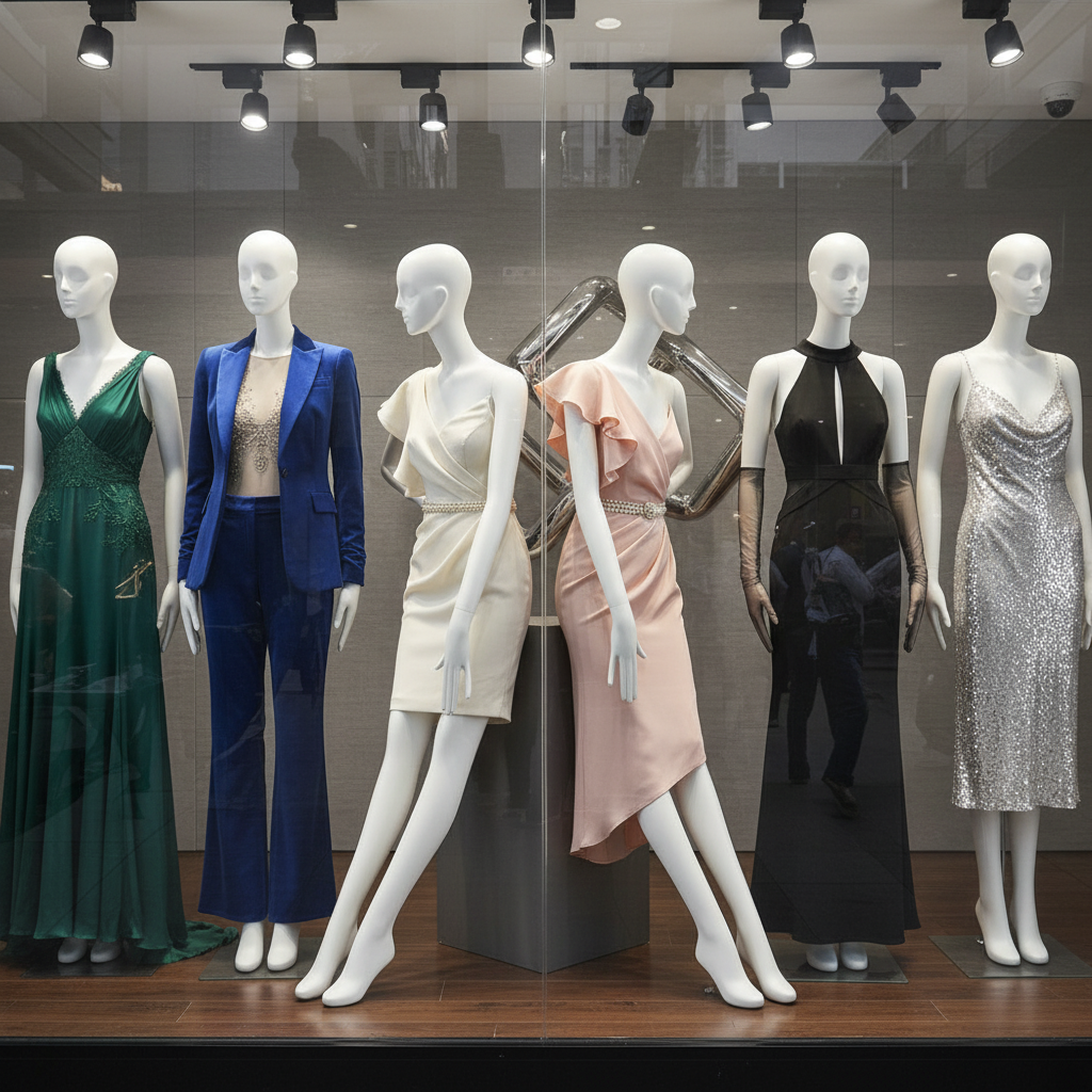 橱窗服装展示场景图