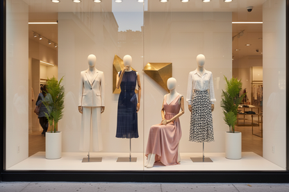 包布模特橱窗展示场景