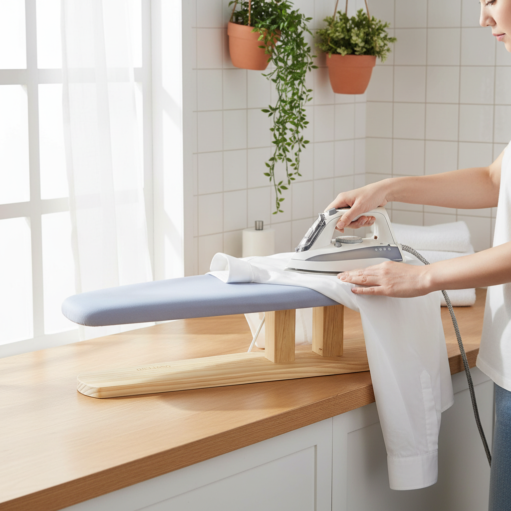 Professional Tailor's Pressing Board - Blue Mini Ironing Board with Removable Cover