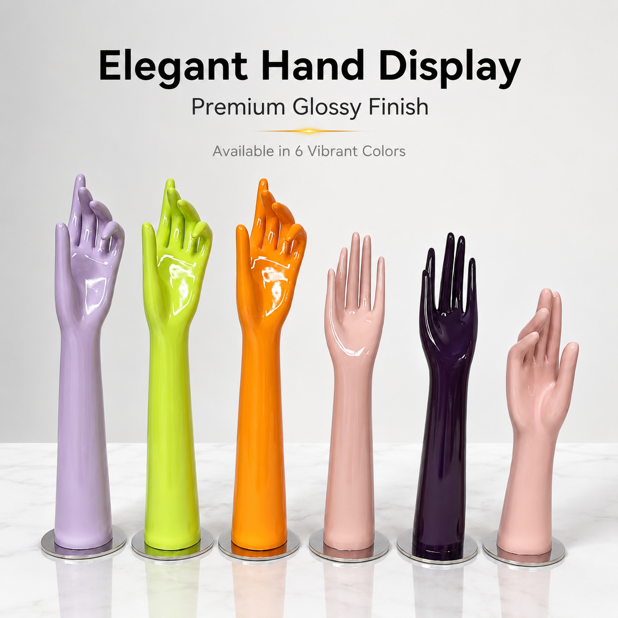 DE-LIANG Jewelry Hand Display Stand | Mannequin Hand for Rings & Bracelets | 6 Colors
