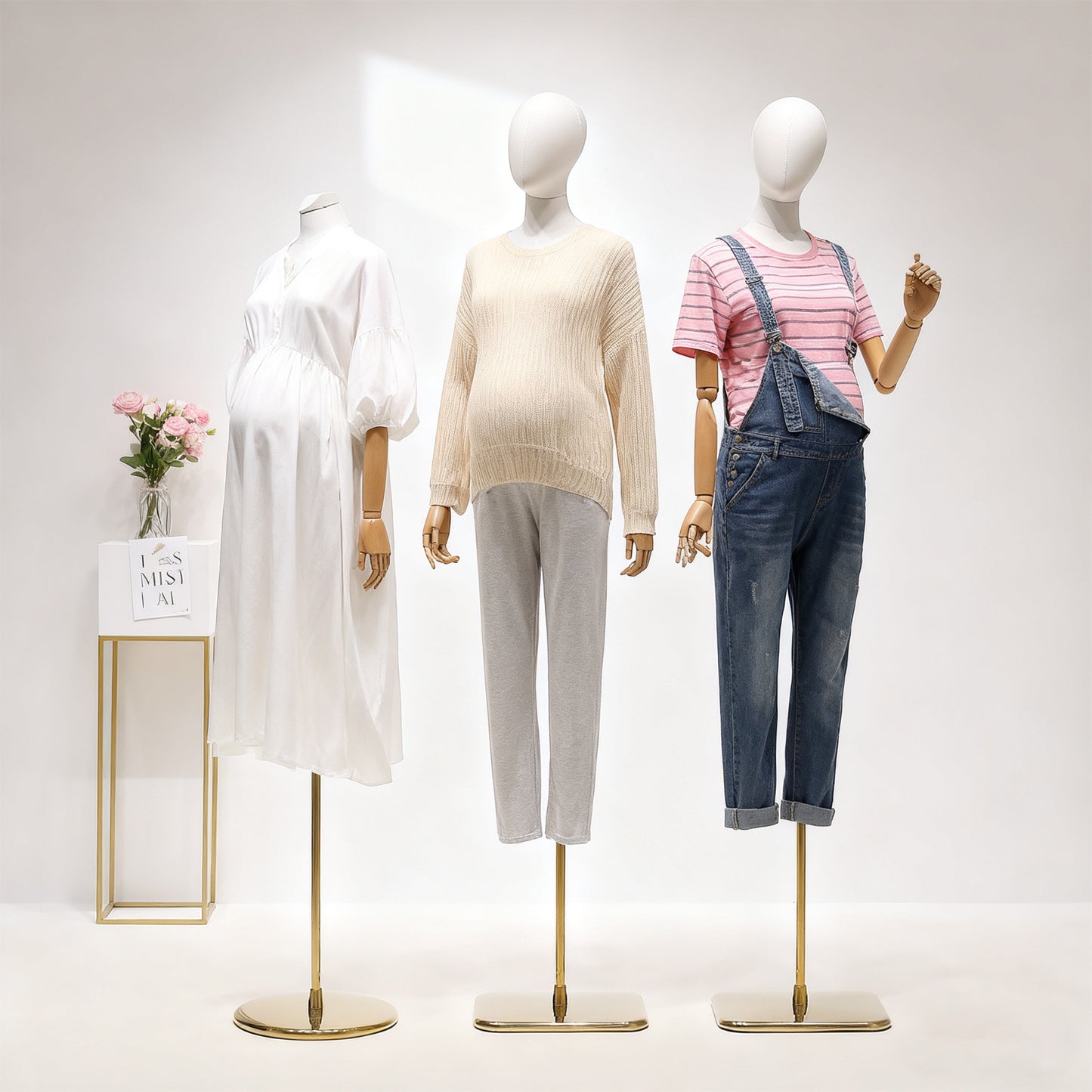 Pregnant mannequin torso for maternity clothing display