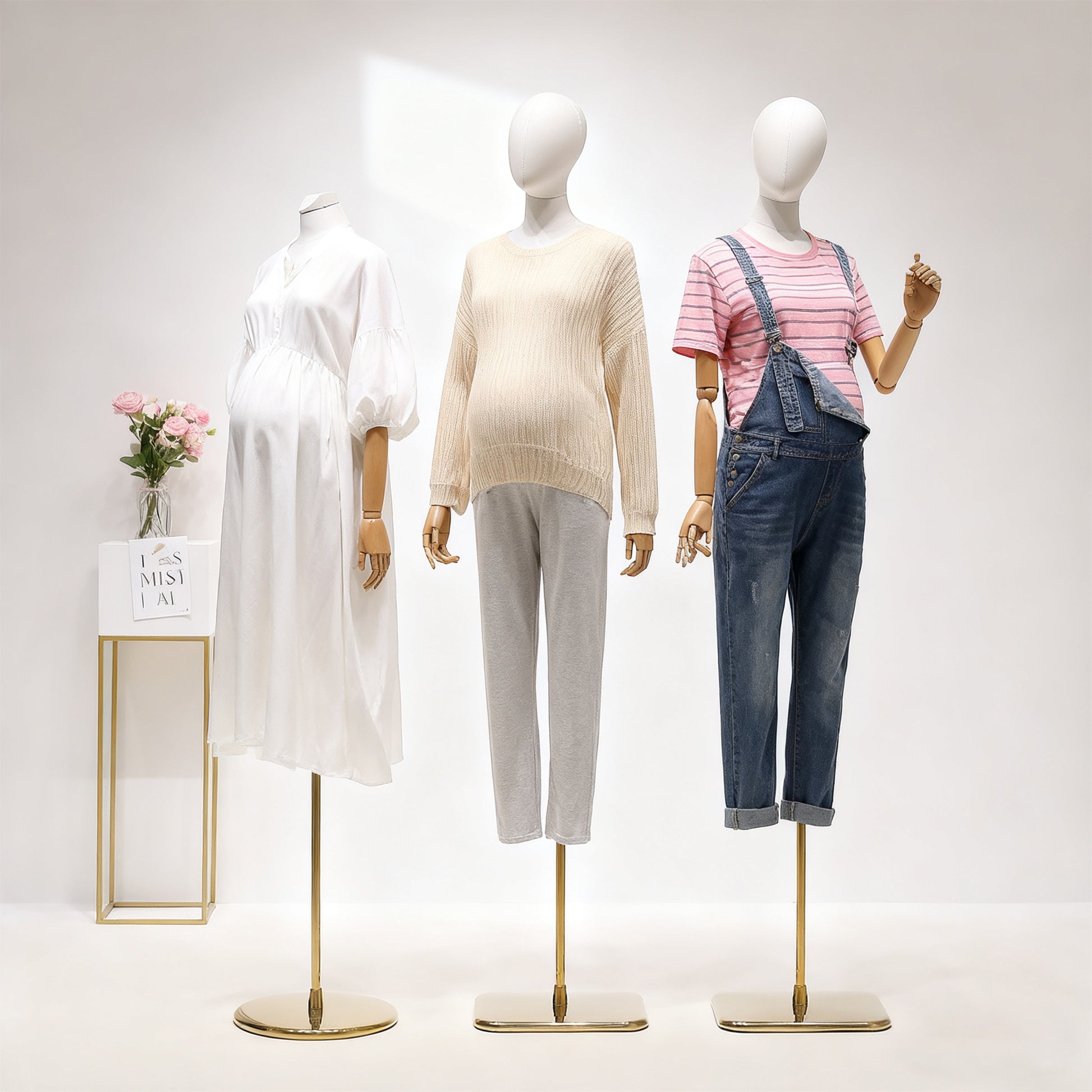 Pregnant mannequin torso for maternity clothing display