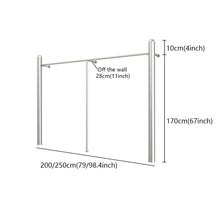 Load image into Gallery viewer, New Simple Silver Stainless Steel Wall Hanging Clothes Rail Women&#39;s Clothing Shop Fashion Simple Floor-Standing Shelf Display DL2369
