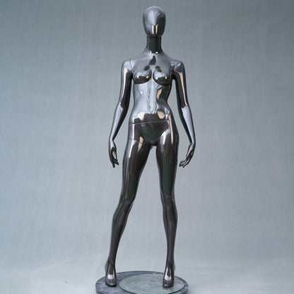 Maniquí femenino de cuerpo entero DE-LIANG: maniquí ajustable con torso para exhibición, maniquí moderno para boutiques de moda y escaparates.