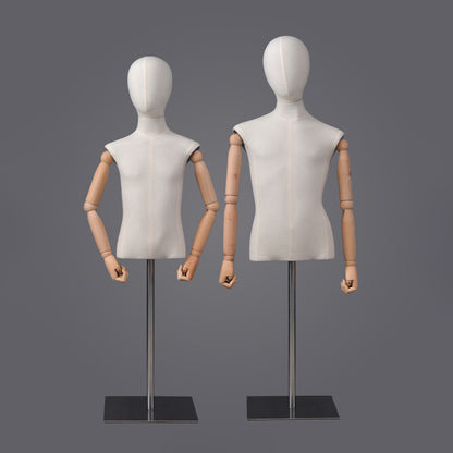 Accessoires de modèle pour enfants Vitrine de magasin de vêtements pour enfants en pied Étagère de modèle pour enfant Mannequin Présentoir de vêtements pour bébé DL0048