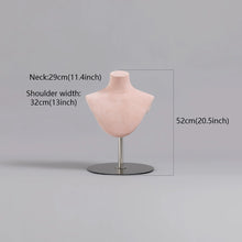 Load image into Gallery viewer, High-End Suede Neck Mold Necklace Stand Scarf Silk Scarf Jewelry Display Stand Clothing Store Window Display Props DL2374
