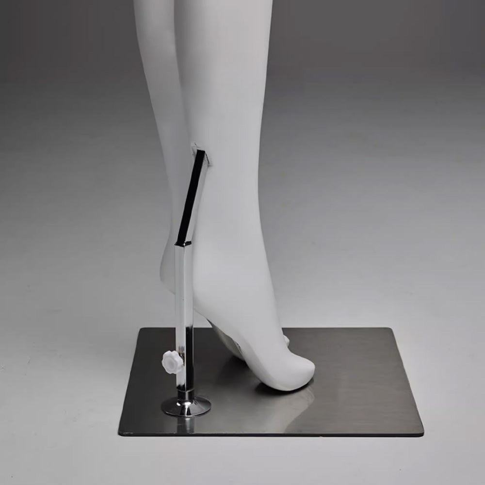 DE-LIANG Matte White Female Full-Body Mannequin, Poseable Joints, Window Display