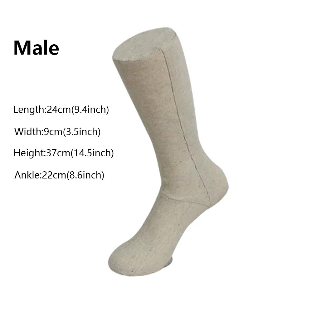 DE-LIANG Linen Mannequin Foot for Sock & Shoe Display – Magnetic, Women/Men/Kids