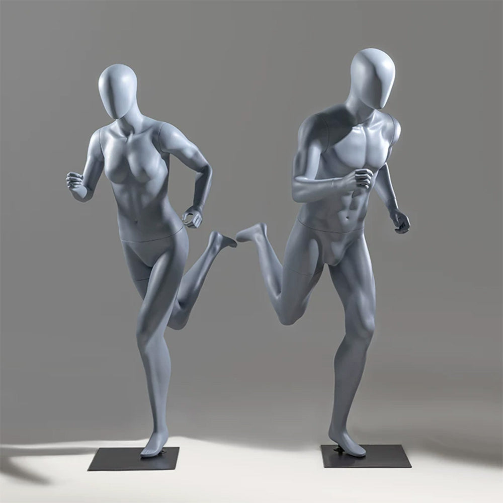 DE-LIANG Running Pose Mannequin Male Female Athletic Sportswear Display Fitness Gym