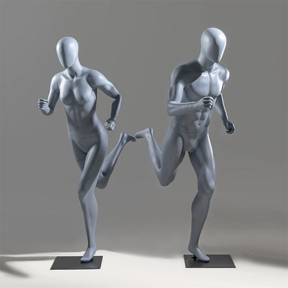 DE-LIANG Running Pose Mannequin Male Female Athletic Sportswear Display Fitness Gym