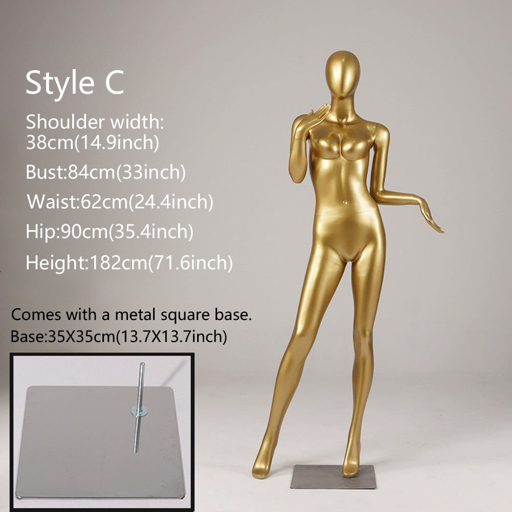 Gold Female Lingerie Mannequin