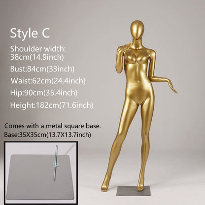 Gold Female Lingerie Mannequin