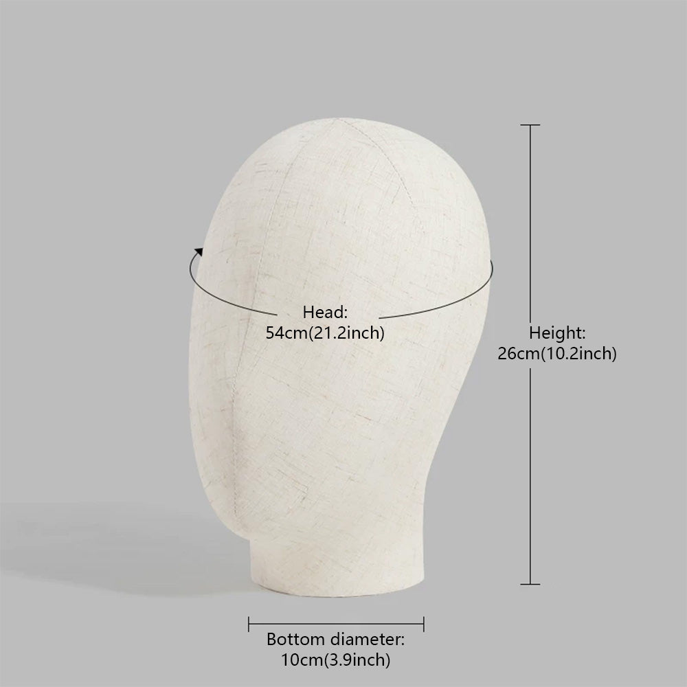 DE-LIANG Pinnable Lace Mannequin Head Display Stand for Hats Wigs Scarves & Jewelry