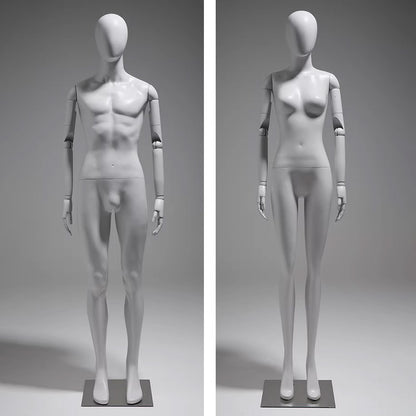 DE-LIANG Gray Youth Mannequin - Full Body Fiberglass Display Forms for Clothing Stores