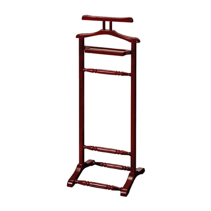 solid wood suit valet stand front view