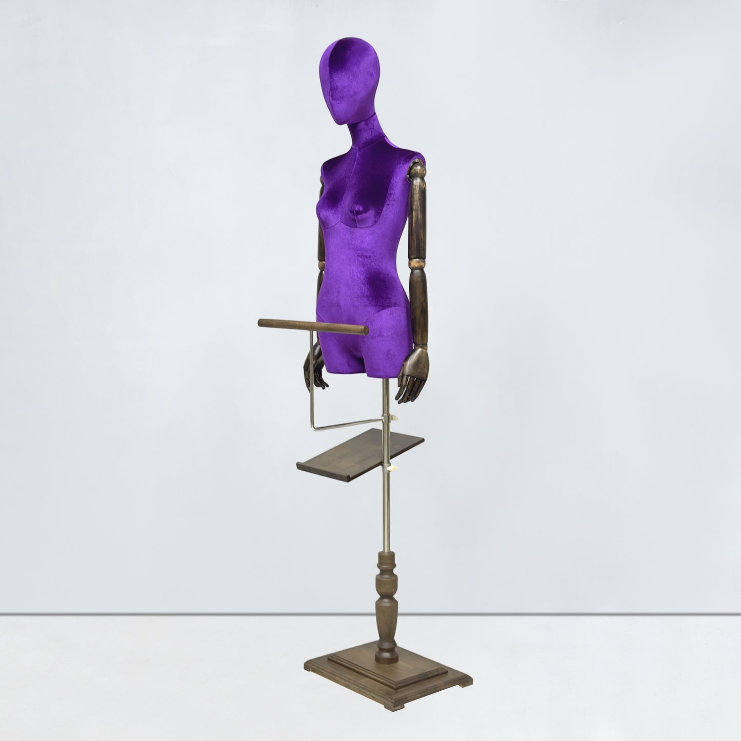 DE-LIANG Velvet Half Body Mannequin for Clothing Boutique & Retail Display | 4 Colors