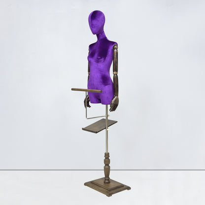 DE-LIANG Velvet Half Body Mannequin for Clothing Boutique & Retail Display | 4 Colors