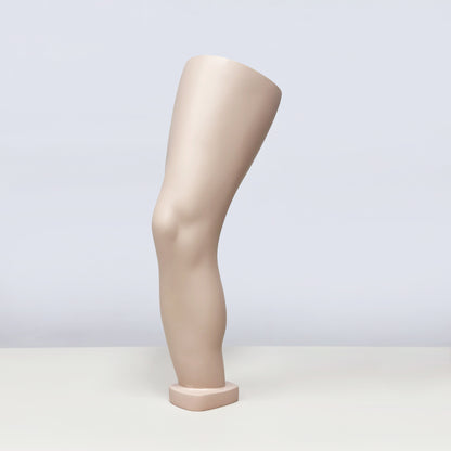 Maniquí de exhibición de rodillera izquierda blanca para hombre adulto, maniquí de pierna, rodilla, codo y manos para rodillera, soporte de exhibición de protección para rodilla y muñeca.