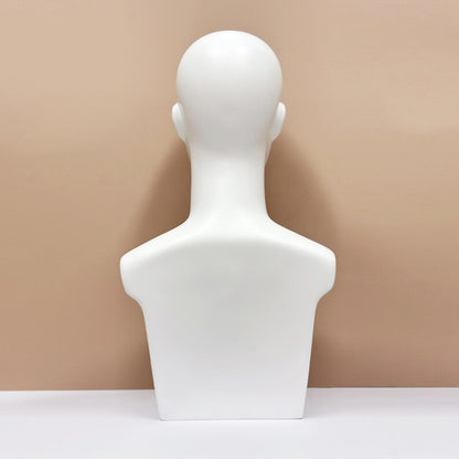DE-LIANG Luxury Male Mannequin Head – White Model Head for Hair/Sunglasses Display/Accessories
