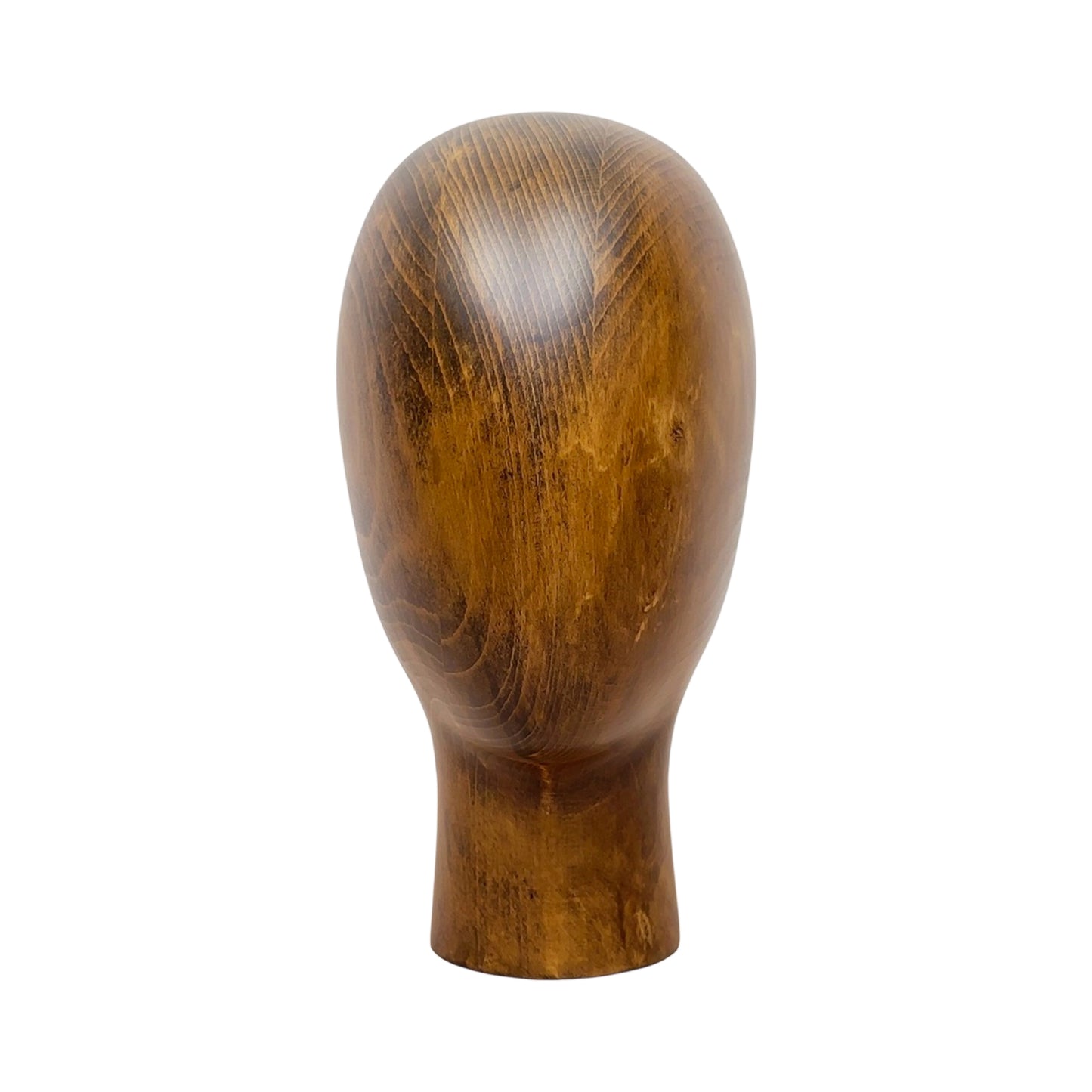 DE-LIANG Beech Wooden Mannequin Head – Vintage Solid Wood Display Stand for Hats & Accessories