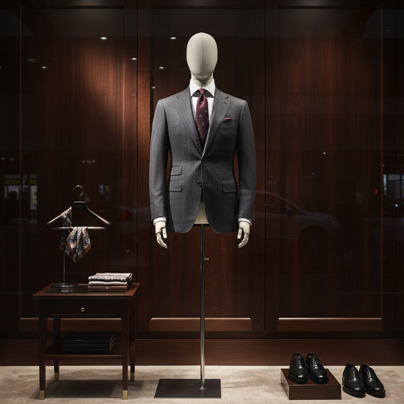 DE-LIANG Leather Luxury Men's Wear Store — Window Display