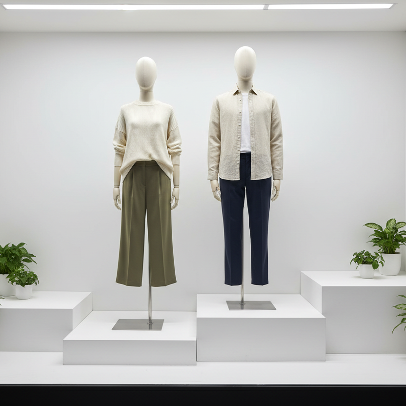 DE-LIANG Leather & Rentimote: Modern Minimalist Window Display