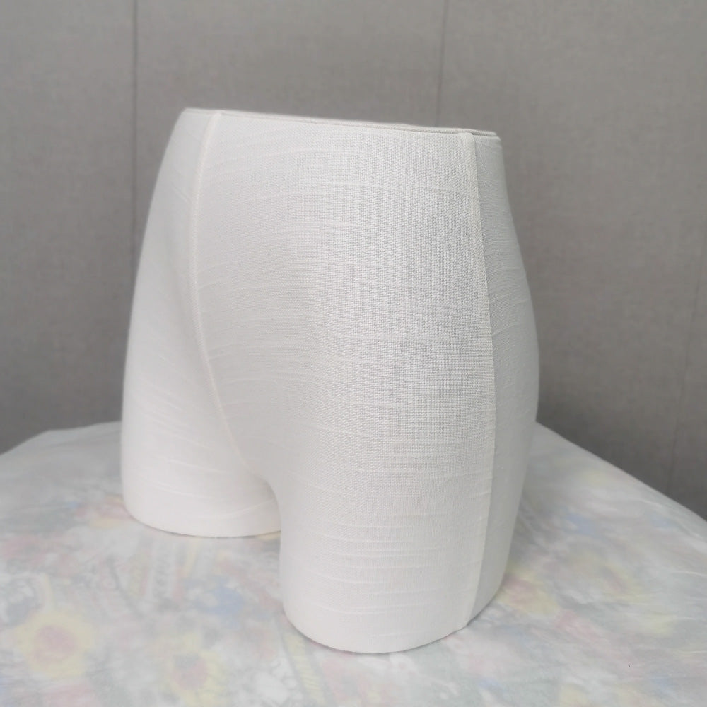 Maniquí de exhibición de lencería DE-LIANG, maniquí de tela satinada, forma de busto y cadera, forma de vestido de bikini, sujetador, pantalón y lencería para mujer