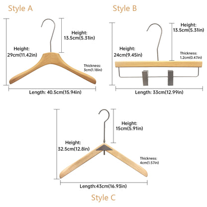 DE-LIANG Natural Wooden Clothes Hangers – 50 Durable, Eco-Friendly Hangers for Suits/Jackets/Dresses