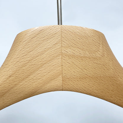 DE-LIANG Natural Wooden Clothes Hangers – 50 Durable, Eco-Friendly Hangers for Suits/Jackets/Dresses