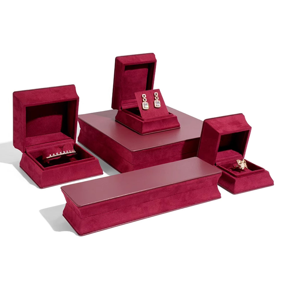 DE-LIANG Small Purple Travel Jewelry Box – PU Leather Portable Organizer