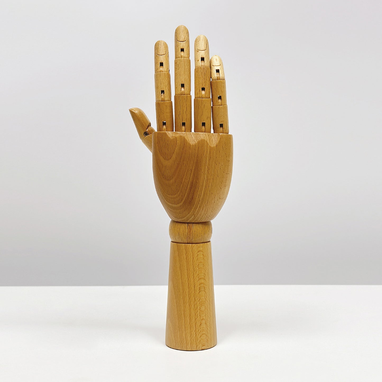 DE-LIANG Wooden Articulated Hand Mannequin – Flexible Wooden Display Hand for Jewelry/Rings/Artistic Styling