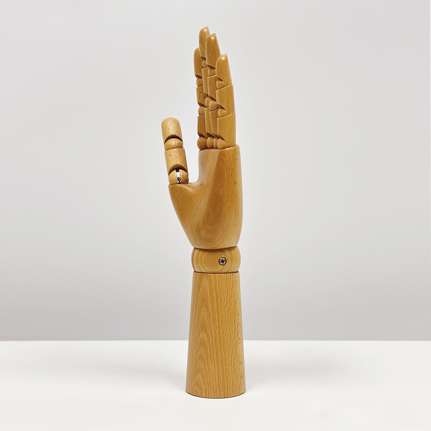 DE-LIANG Wooden Articulated Hand Mannequin – Flexible Wooden Display Hand for Jewelry/Rings/Artistic Styling