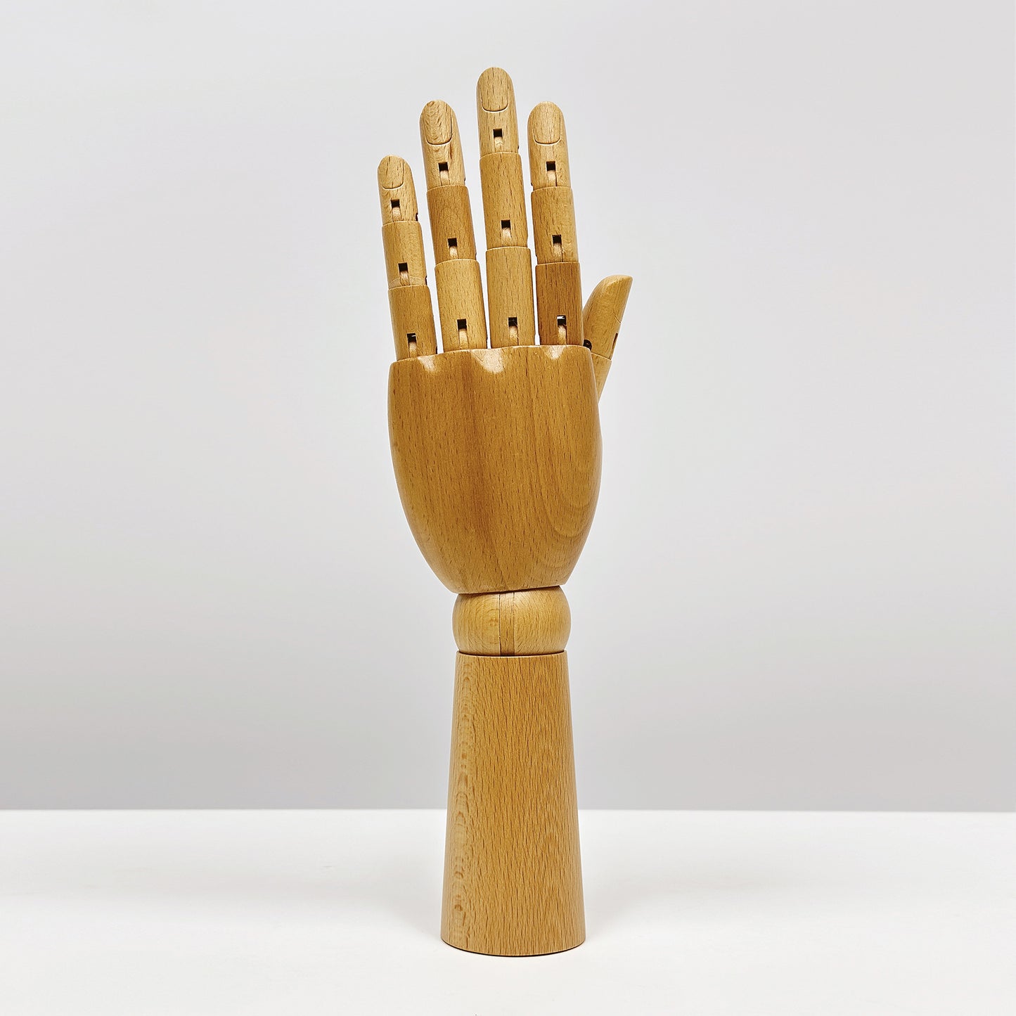 DE-LIANG Wooden Articulated Hand Mannequin – Flexible Wooden Display Hand for Jewelry/Rings/Artistic Styling