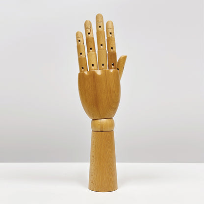 DE-LIANG Wooden Articulated Hand Mannequin – Flexible Wooden Display Hand for Jewelry/Rings/Artistic Styling