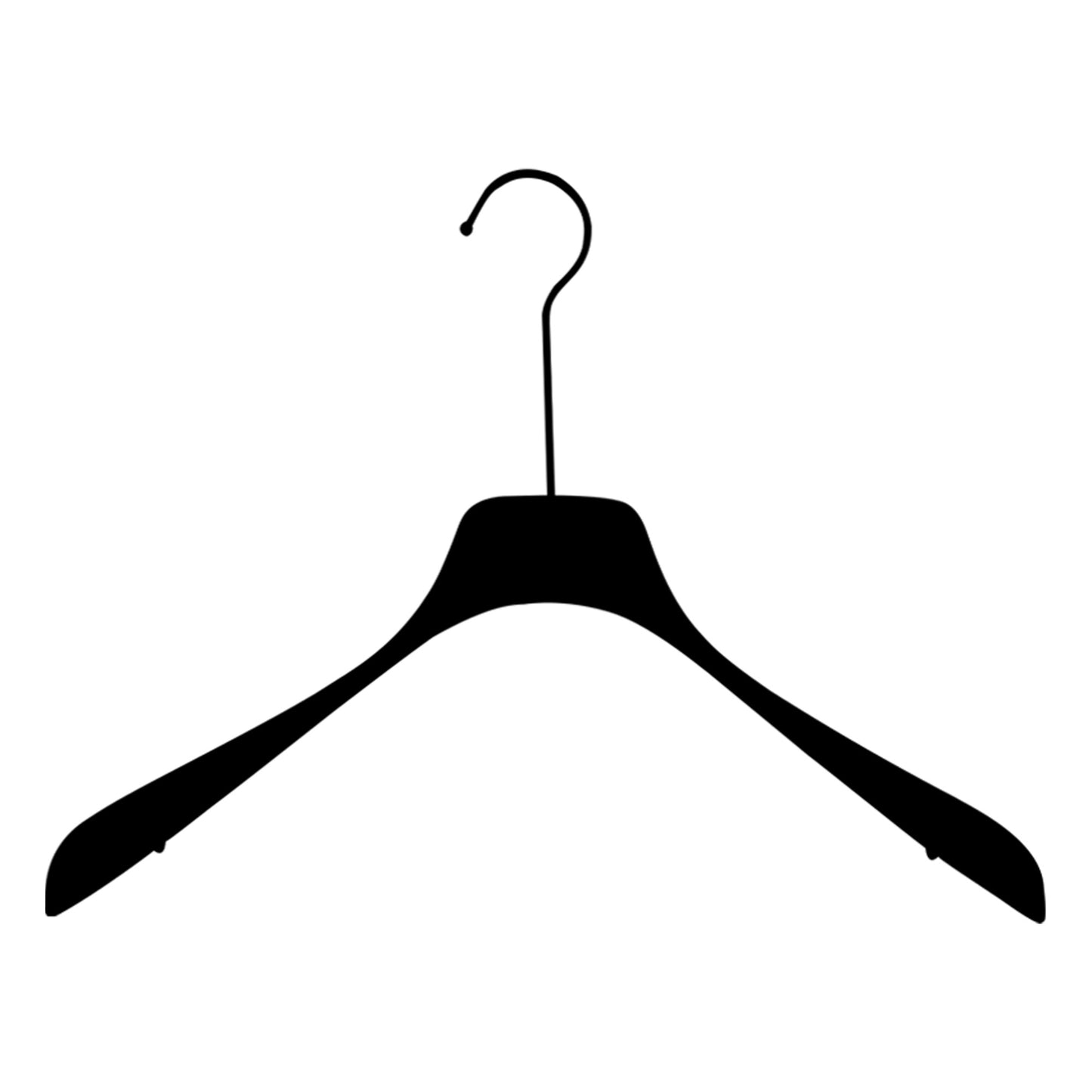 DE LIANG 50-Pack Premium Flocking Hangers - Anti-Slip Custom Logo Hangers (Heavy-Duty ABS) for Boutique & Retail