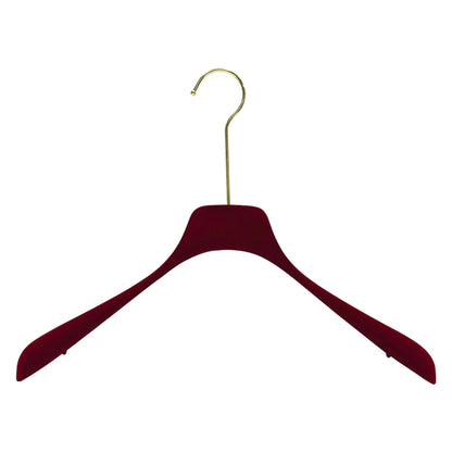 DE LIANG 50-Pack Premium Flocking Hangers - Anti-Slip Custom Logo Hangers (Heavy-Duty ABS) for Boutique & Retail
