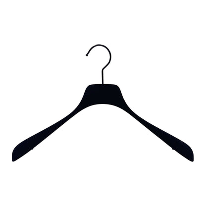 DE LIANG 50-Pack Premium Flocking Hangers - Anti-Slip Custom Logo Hangers (Heavy-Duty ABS) for Boutique & Retail