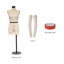 Load image into Gallery viewer, DE-LIANG Size 6-8-10-12-14-16 Half scale dress form, mini sewing tailor mannequin, female dressmaker dummy
