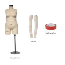 Load image into Gallery viewer, DE-LIANG Size 6-8-10-12-14-16 Half scale dress form, mini sewing tailor mannequin, female dressmaker dummy
