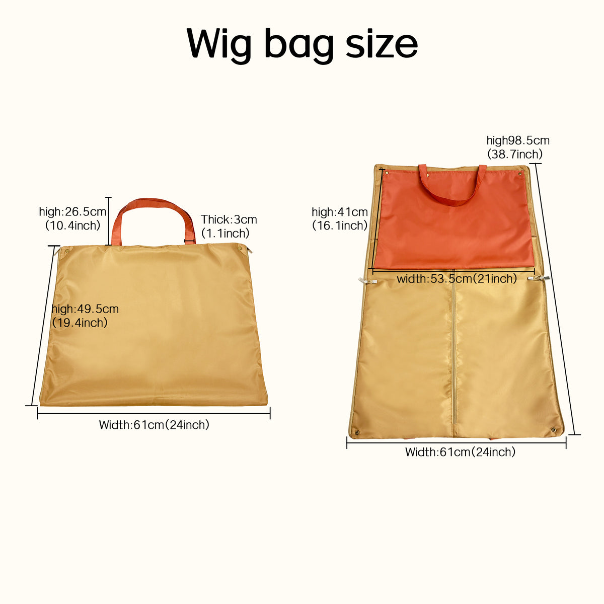 DE-LIANG Gold Suit Bag