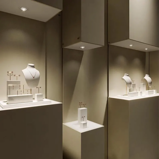 Elegant Linen Bust Form Display Set