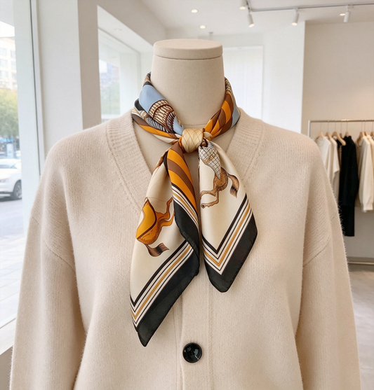 DE-LINAG | Mannequin Decorative Satin Square Scarf 70x70cm | Display Accessory for Dress Forms