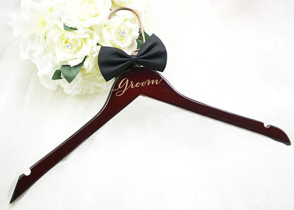 Wedding Engraved Wooden Hanger, Solid Bridesmaid Hangers Wood Hanger with Bar, Unique and Fashion Custom Hanger