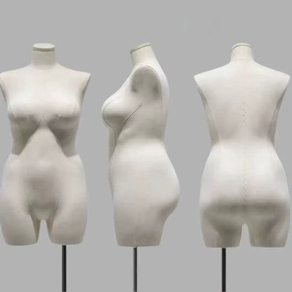 DE-LIANG Premium Plus Size Female Display Mannequin | Professional Curvy Dress Form with Flexible Articulated Wood Arms