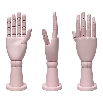 DE-LIANG Wall Mount Mannequin Hand, Mechanical Wood Jewelry Display Stand for Boutiques