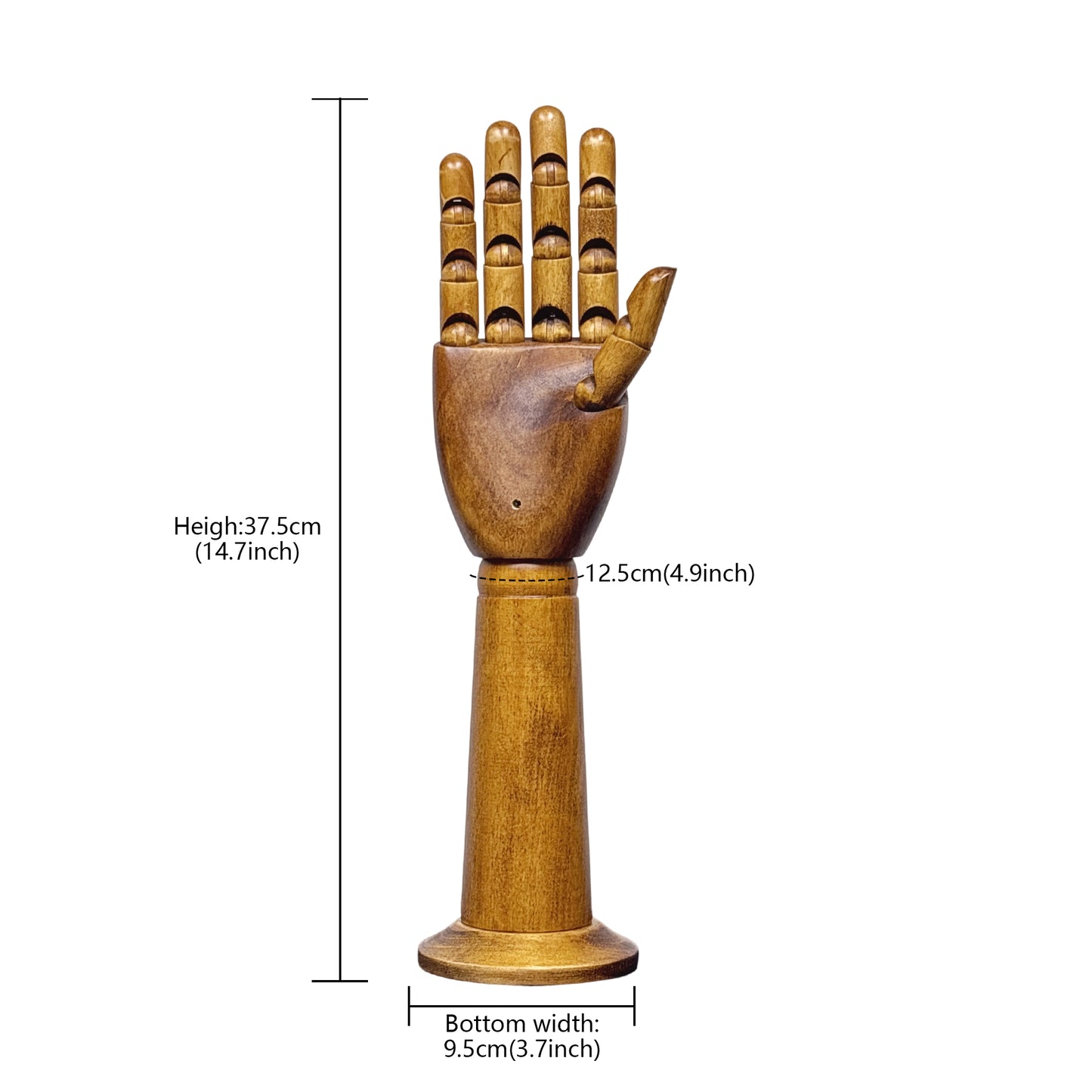 DE-LIANG Wooden Hand Model – Jewelry Display, Glove Mannequin & Sketch Prop
