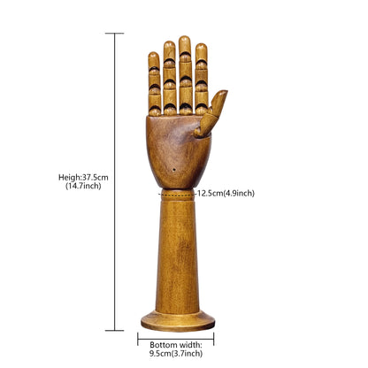 DE-LIANG Wooden Hand Model – Jewelry Display, Glove Mannequin & Sketch Prop