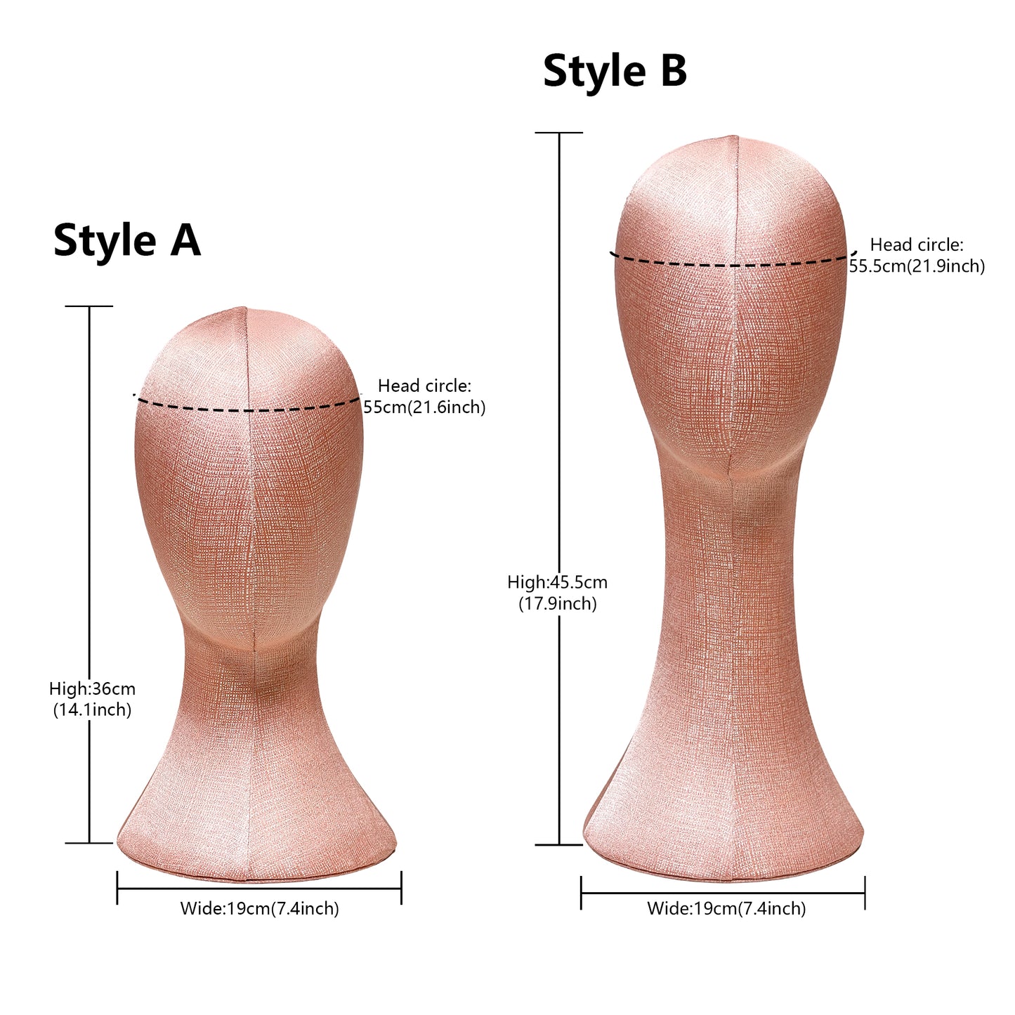 DE-LIANG Luxury Pinnable Linen Mannequin Head: Fashion Style Jewelry, Wig, Hat, Sunglasses, Sarves Display