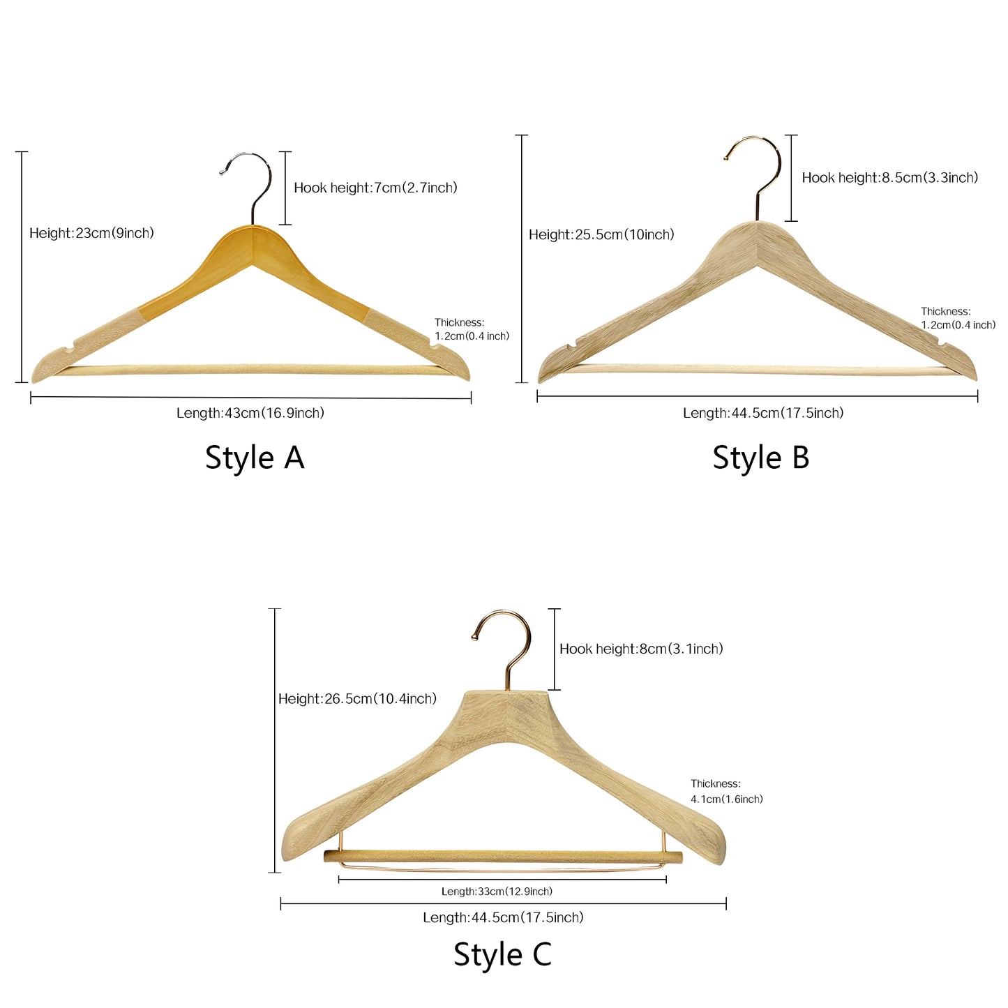 Natural Camphor Wood Hanger Wardrobe Clothing Store Home Suit Clothes Hanging Non-Slip Hanger ,Smooth White Finish Wooden Dress Hangers50pcs